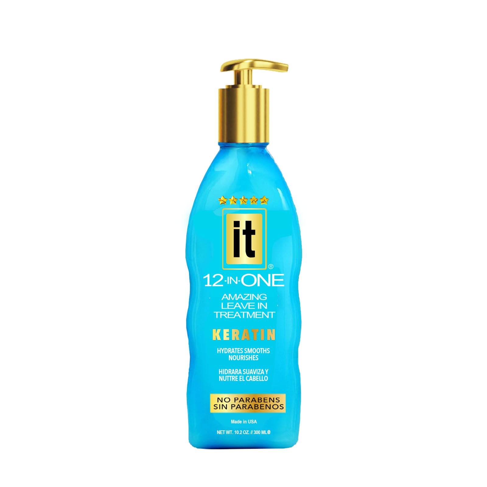 Freeze It IT 12-in-One Leave-in bottle pour offering frizz control and sleek shine