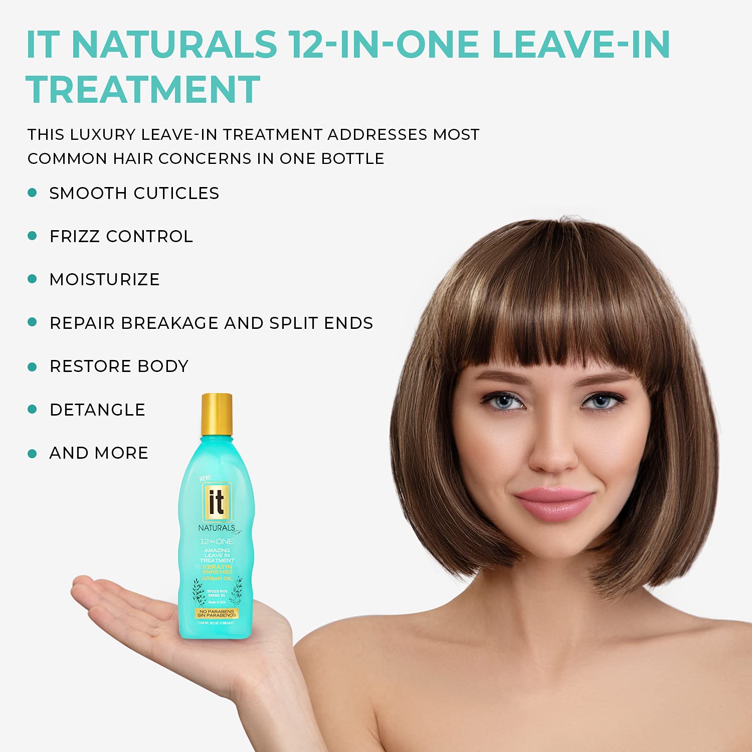 Freeze It leave-in spray applies evenly for detangling without rinsing.