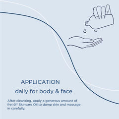 frei öl skincare oil after shower application on damp skin