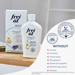 frei öl skincare oil massage action highlights soothing body care