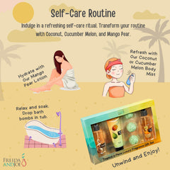 Freida and Joe bath bombs trio for a nourishing bath experience