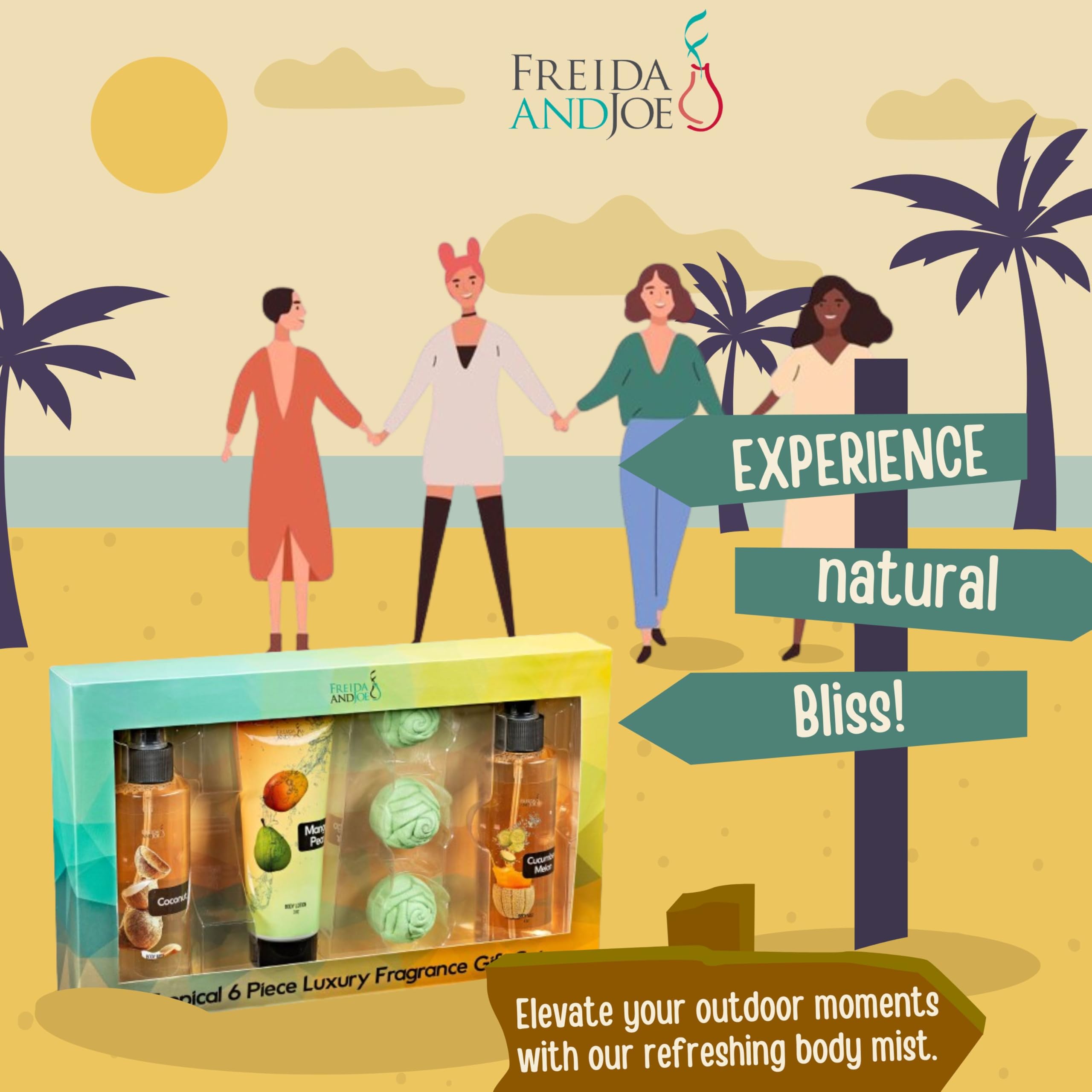 Freida and Joe gift set packaging featuring premium holiday presentation