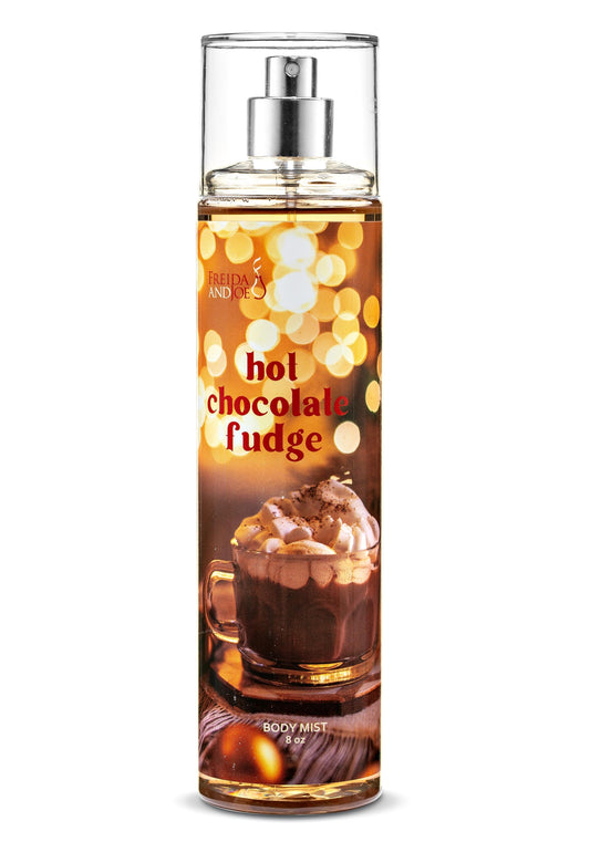 Freida & Joe hot chocolate fudge bundle mist bottle for a warm, wearable scent.