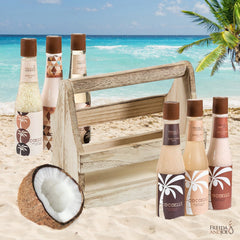 Freida and Joe coconut body scrub jar for gentle exfoliation