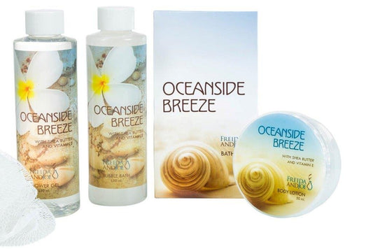 Freida and Joe Oceanside Breeze bubble bath for relaxing, luxurious bubbles.
