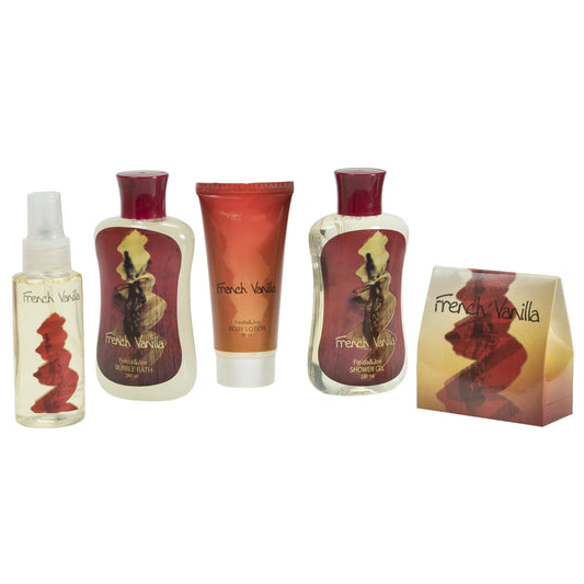 Freida and Joe Shower Gel in vanilla curio for a spa-like shower.