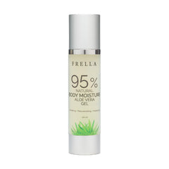 Frella Pure Aloe Vera Bottle Pour showing lightweight hydration for face and body
