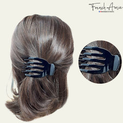 French Amie Bear Paw Black Small clip open claw enables easy hair grip