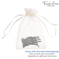 French Amie Bear Paw Black Small clip used during yoga for secure style