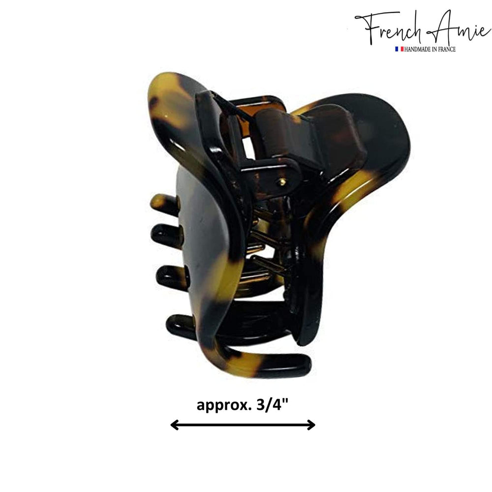 French Amie Belle Yellow Tokyo closeup teeth, interlocking grip for secure hold.