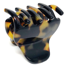 French Amie Belle Yellow Tokyo front view clip, secure hold for fine hair.