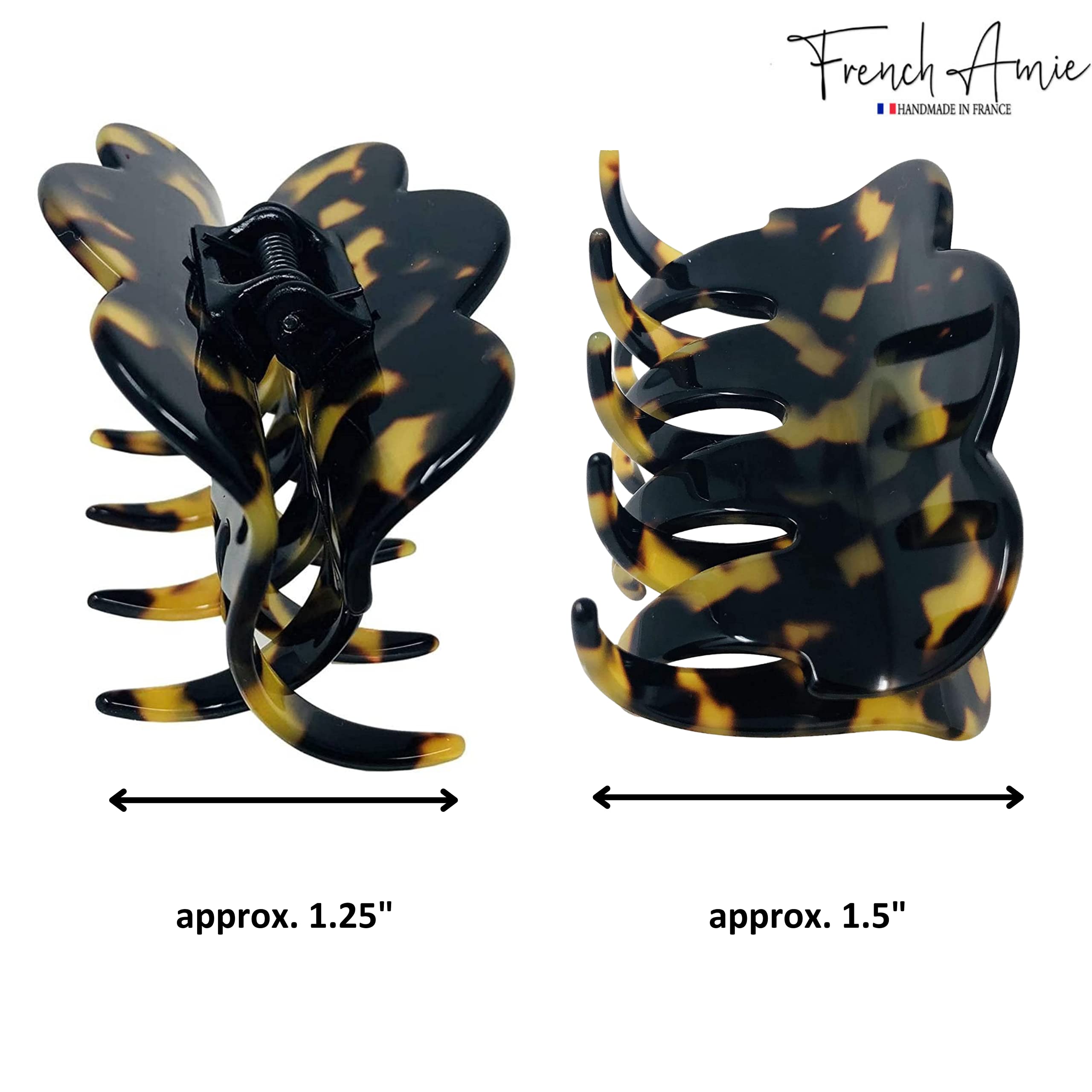 French Amie Crown Wave Yellow Tokyo small clip packaging, ready for gifting.