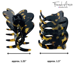 French Amie Crown Wave Yellow Tokyo small clip packaging, ready for gifting.