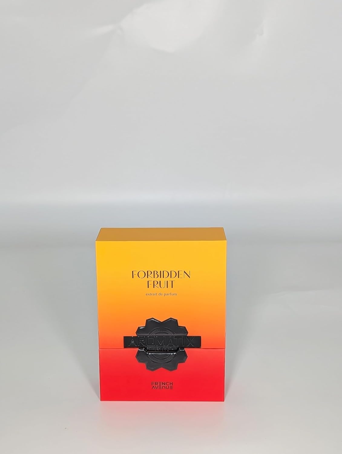 French Avenue Aromatix Forbidden Fruit gradient bottle, warm orange to red transition.
