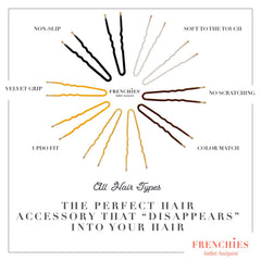Frenchies French Twist Hair Pin 2in in-use updo demonstrates secure grip