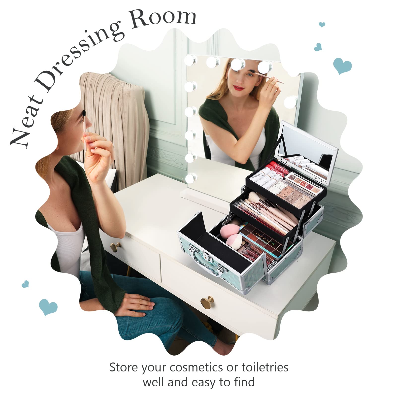 FRENESSA makeup case ideal for kids' gifts and playtime beauty sessions