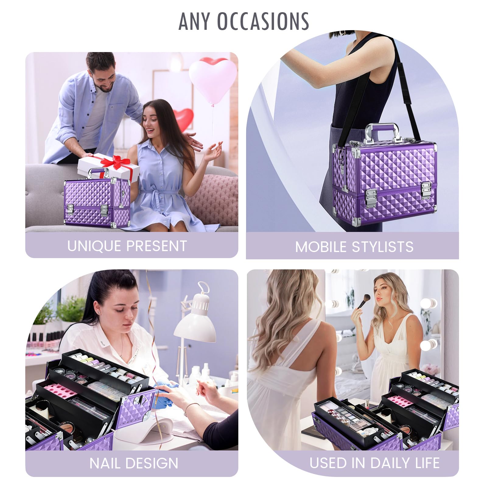 FRENESSA bottom space fits palettes and bottles for quick access.