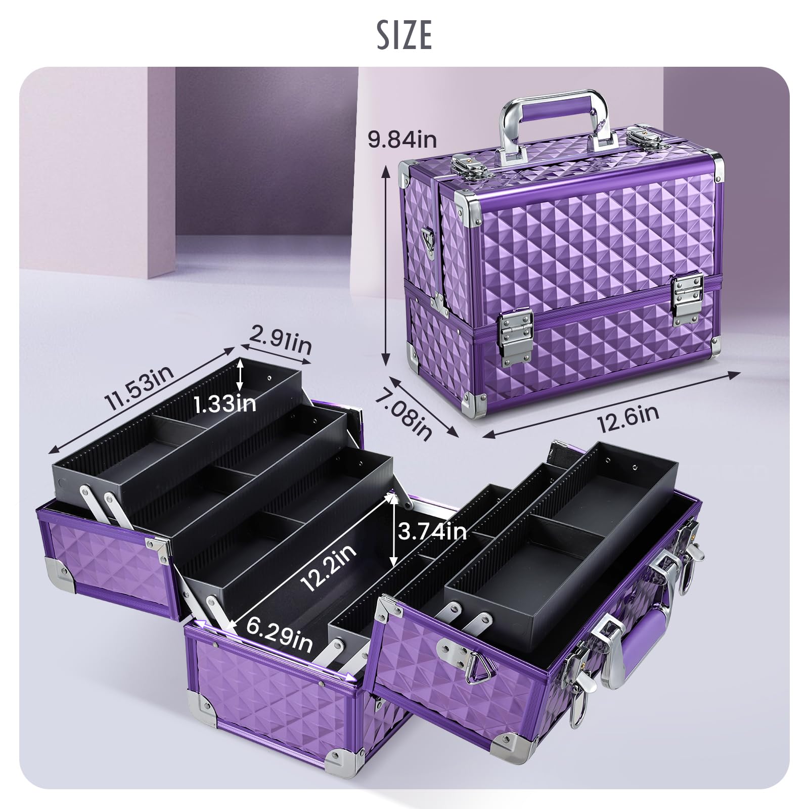FRENESSA durable ABS aluminum construction protects contents from impact.