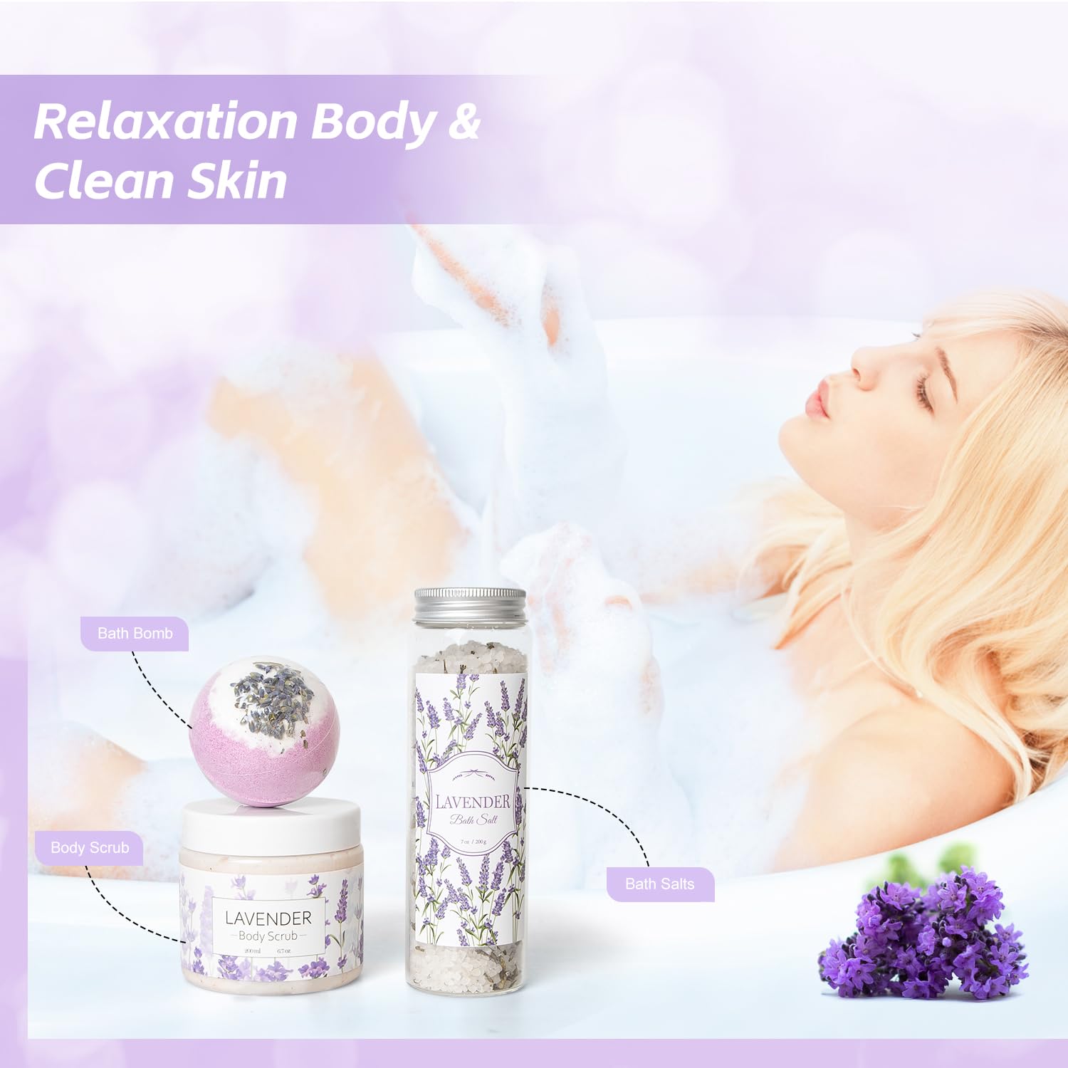 Frerdui Lavender Body Scrub for gentle exfoliation and silky skin