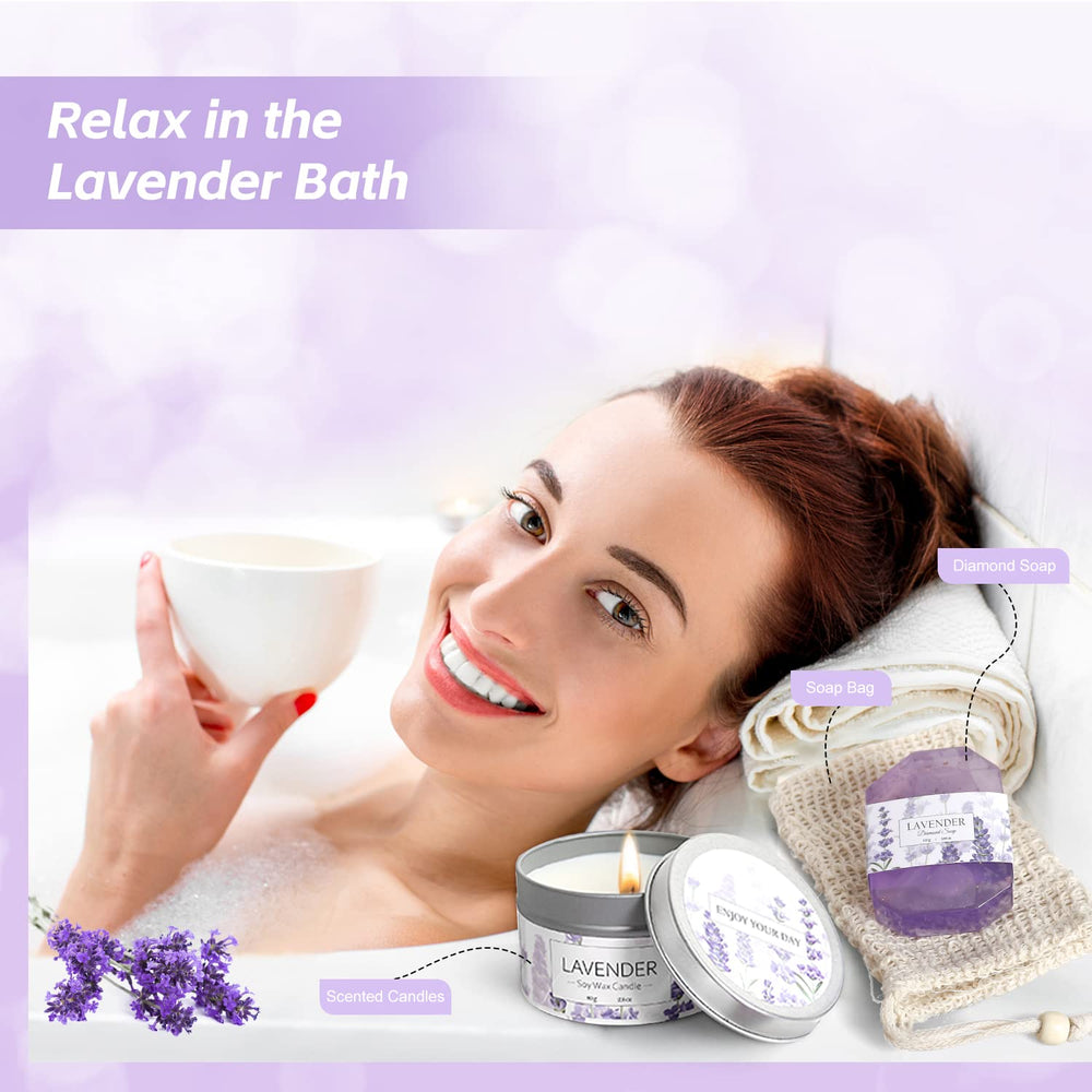 Frerdui Lavender Soy Wax Candles create calming ambience