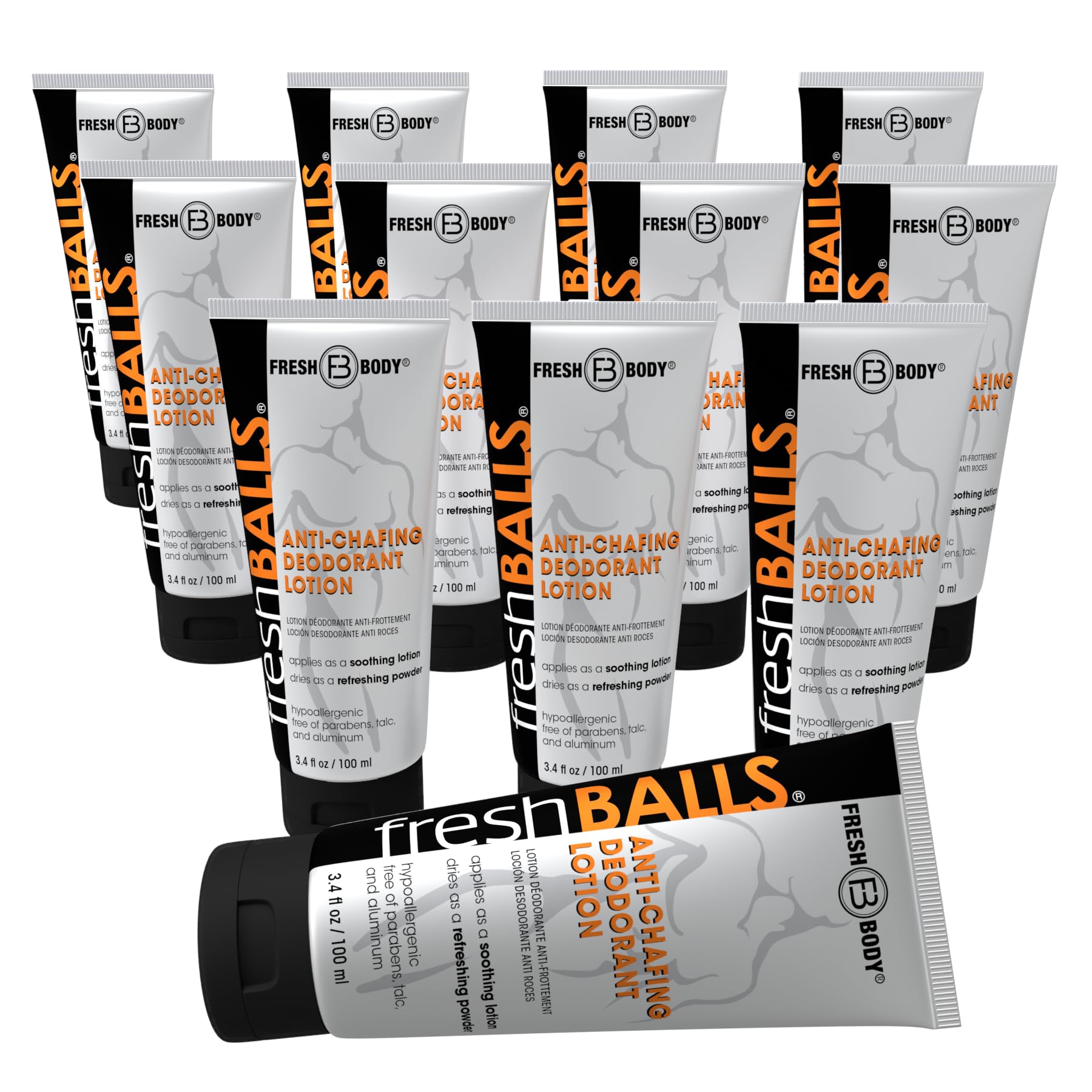 Fresh BALLS Lotion bottle dispense showing easy application for daily groin care.