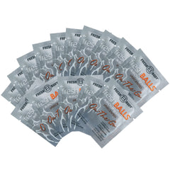Fresh Body FB travel packets arranged for on-the-go moisture control.