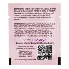 Fresh Body FB travel-size packets ready for on-the-go application and convenience.