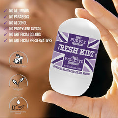 Fresh Kidz ingredients highlight sulfate- and paraben-free formula.