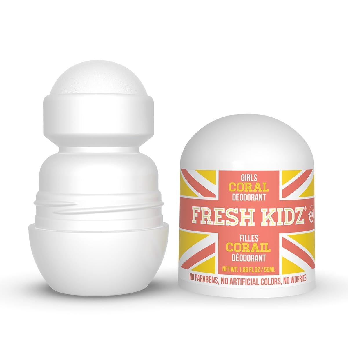Fresh Kidz Coral made-in-USA badge signals quality manufacturing.