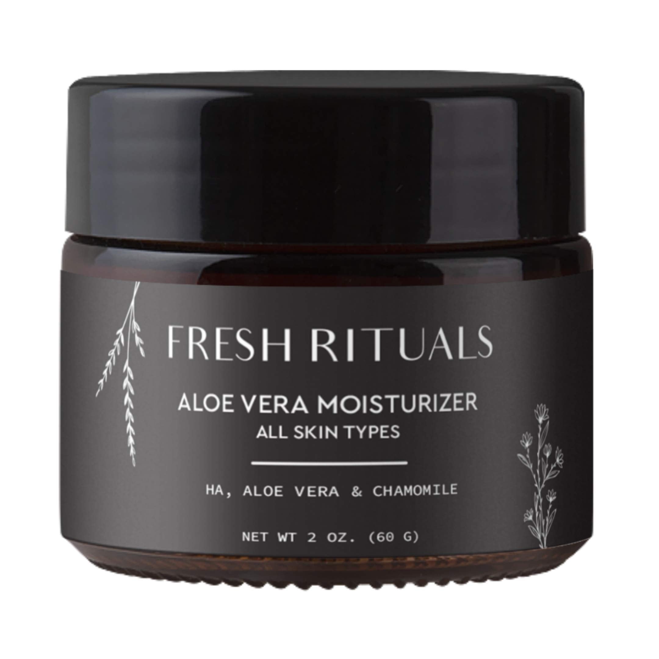 Fresh Rituals vegan face moisturizer jar close-up showing a hydrating cream texture