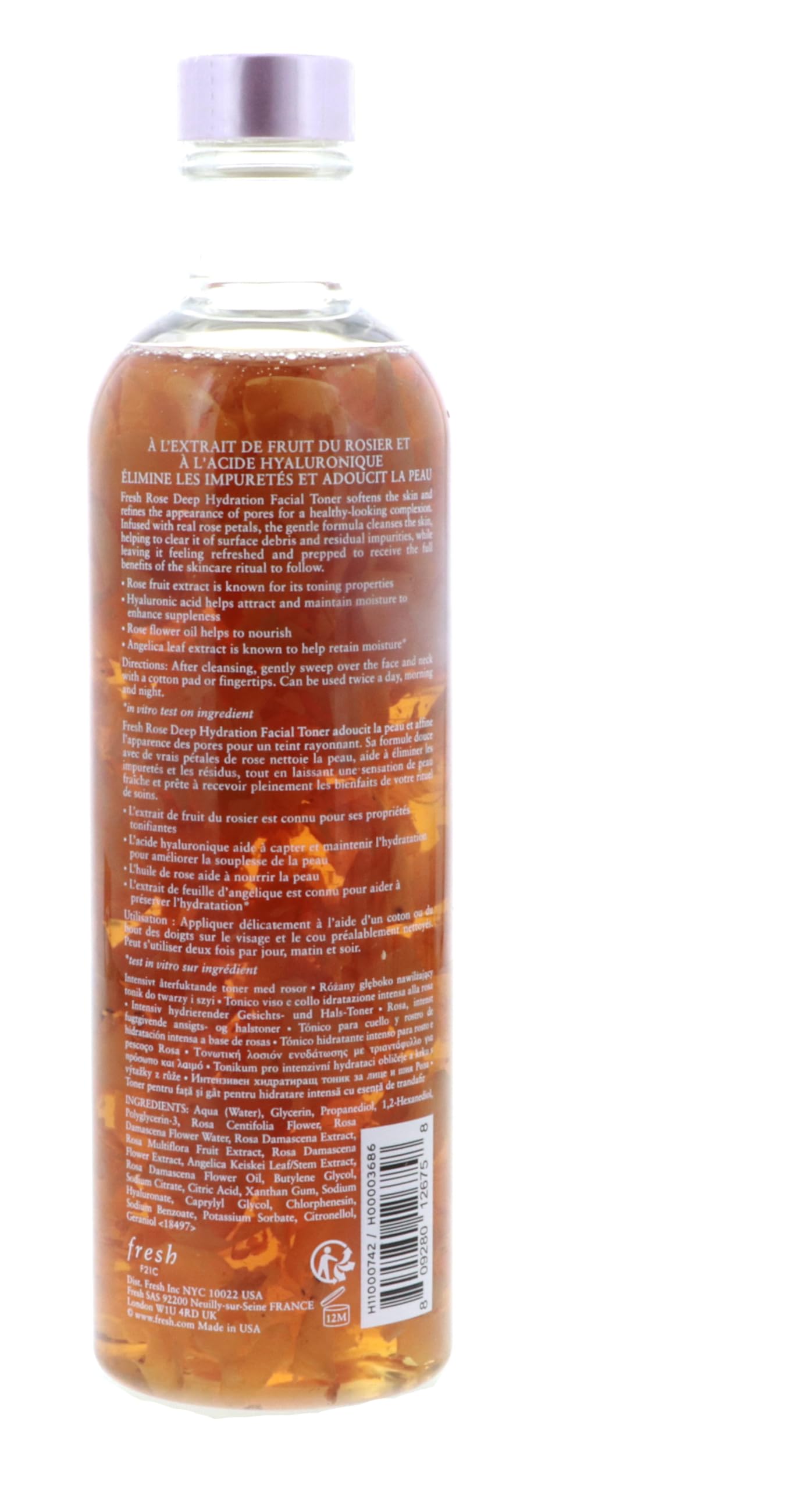 Fresh Rose Deep Hydration Toner routine shot for daily skincare ritual.