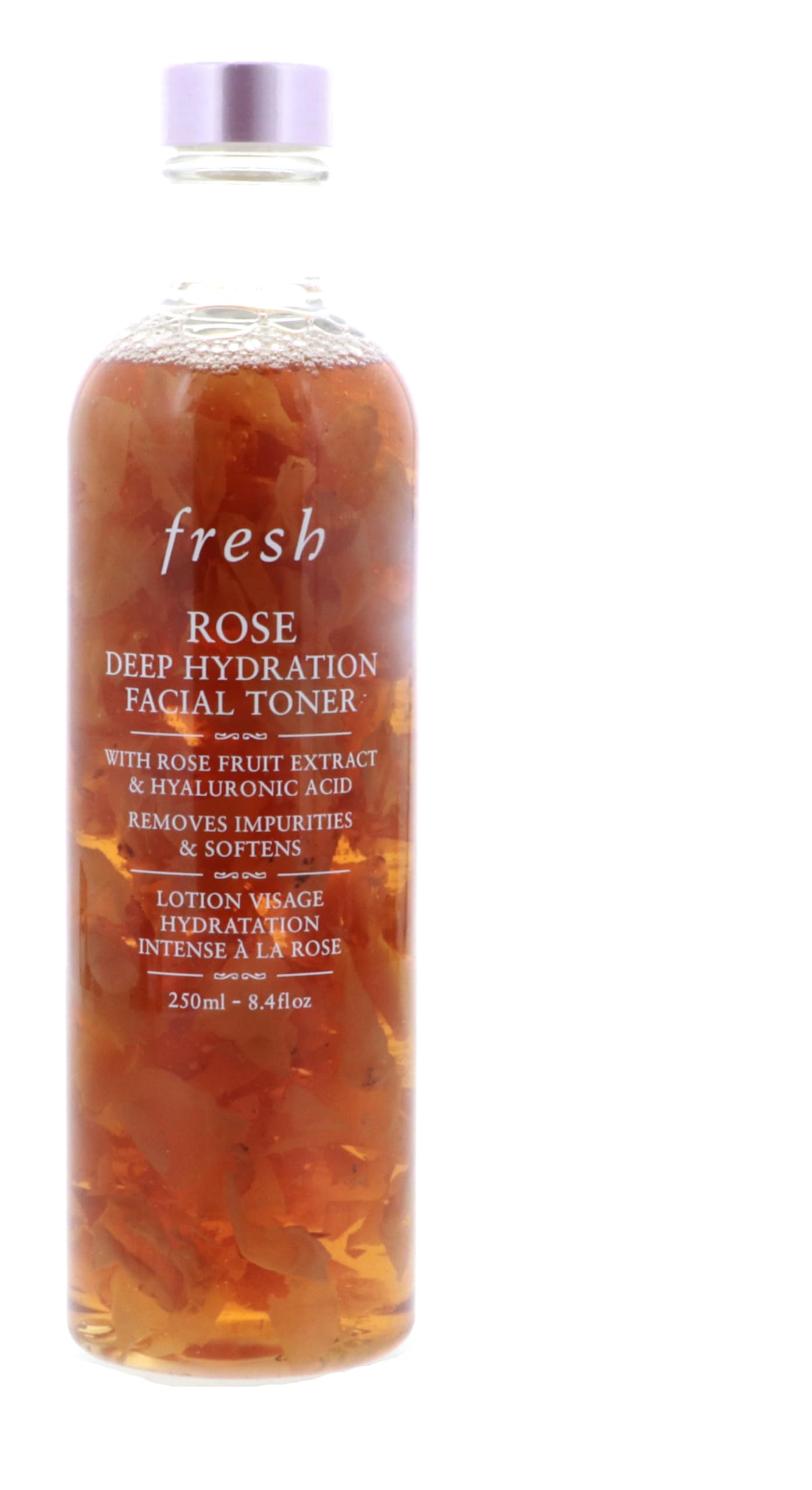 Fresh Rose Deep Hydration Toner on skin showing glow and hydration.