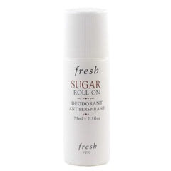 Fresh Sugar Roll-On Deodorant bottle showing the sugar scent and long-lasting odor protection.