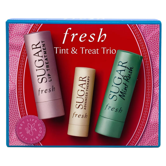 Fresh Sugar Rosé lip treatment adds rosy color with lasting hydration.