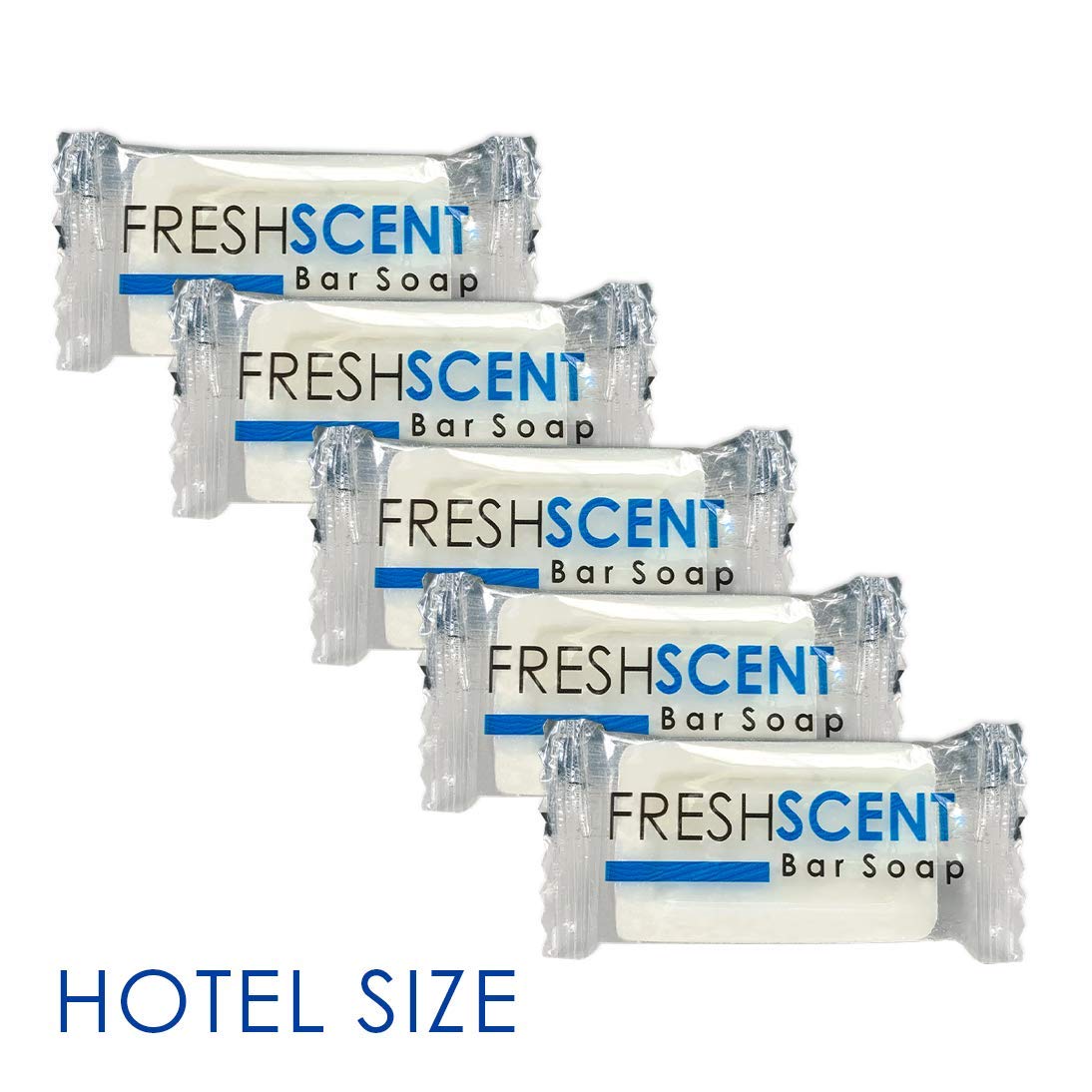 Freshscent bar soap individually wrapped to maintain freshness and tamper resistance.