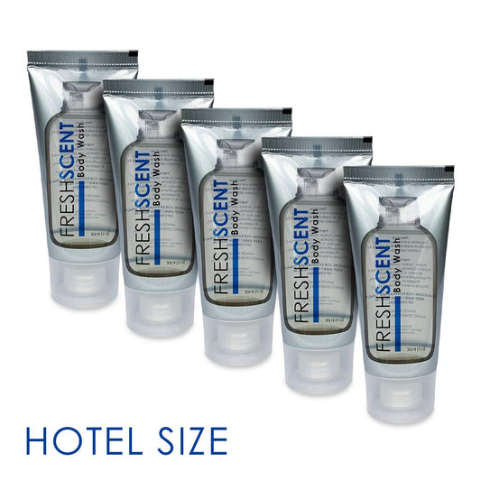 Freshscent body wash travel pack tubes ready for hotel rooms and kits