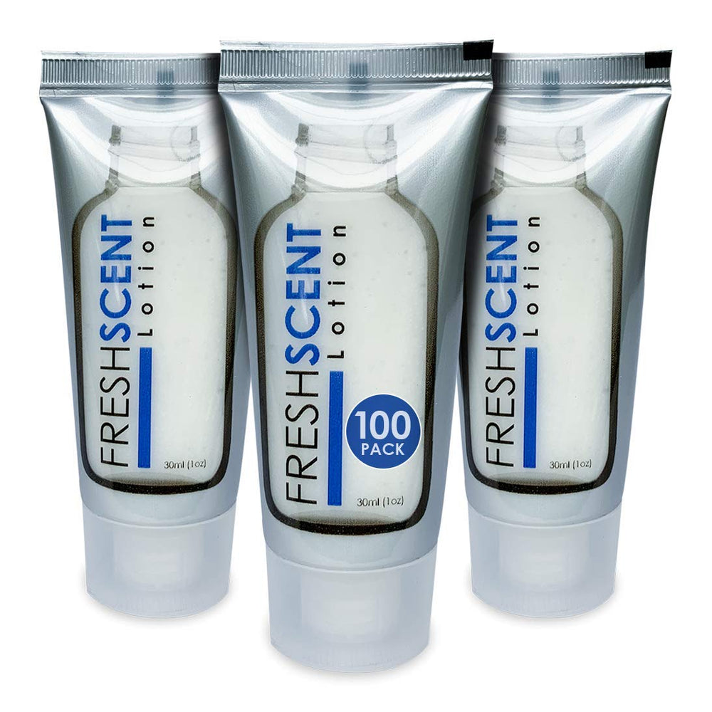 Freshscent lotion 1oz tubes in bulk packaging for hotel amenities