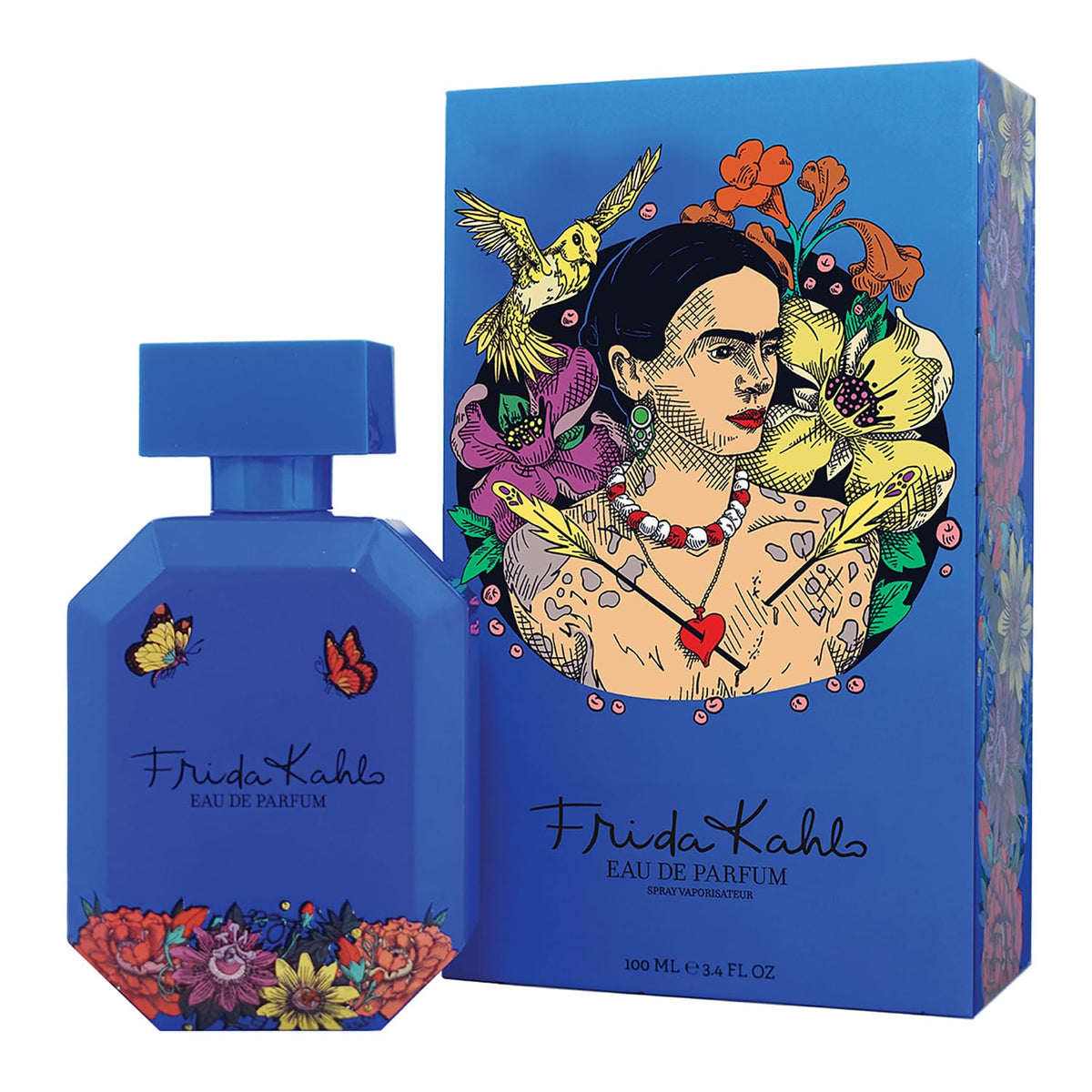 Frida Kahlo Blue Deluxe Edition bottle showcases bold artistry for daily wear.
