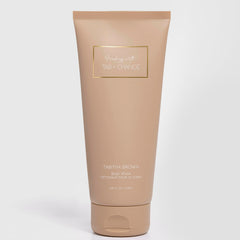 Close-up of FRIDAYS Her Business Body Wash bottle highlighting the hydrating formula.