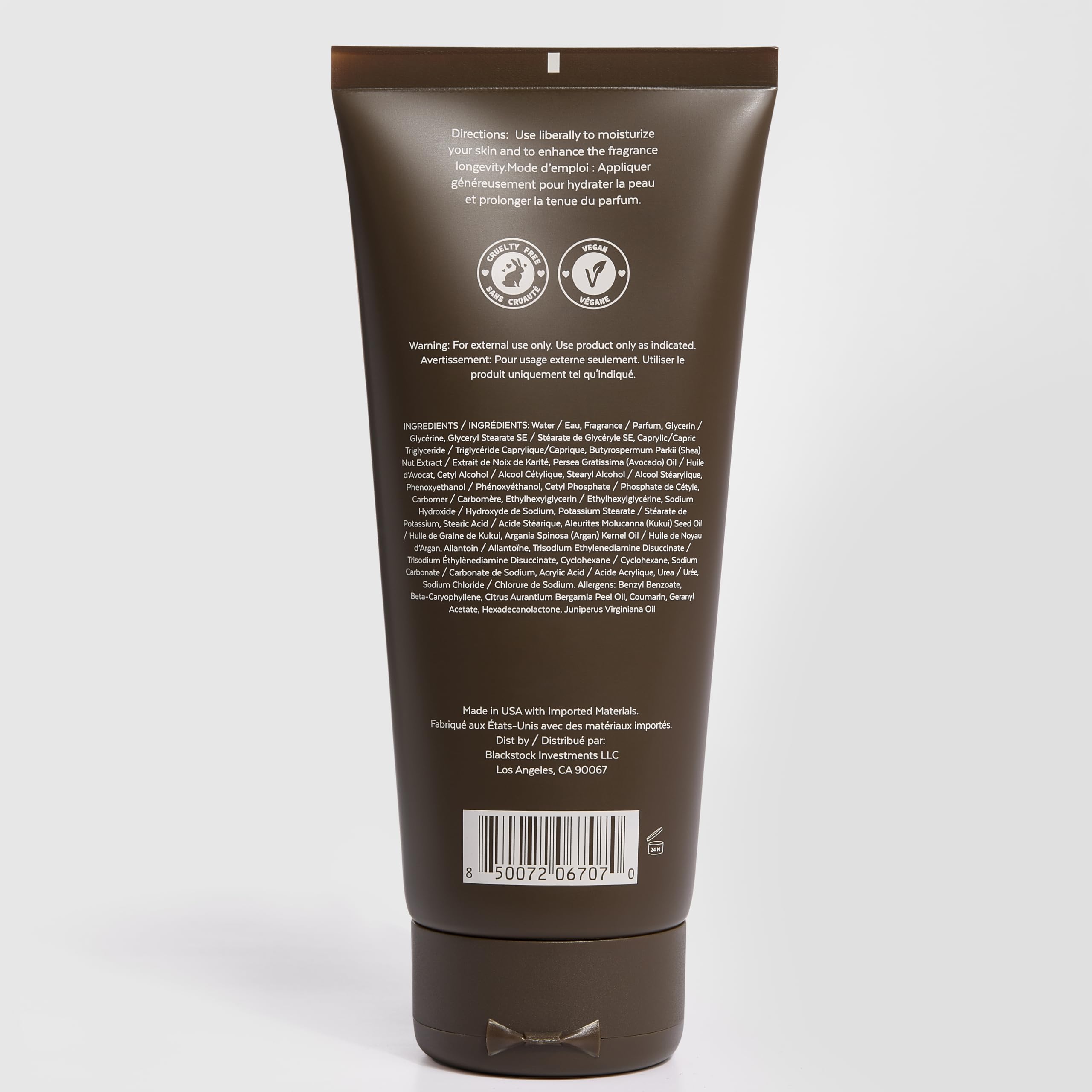 Fridays His Business lotion swatch reveals rich texture for daily use.