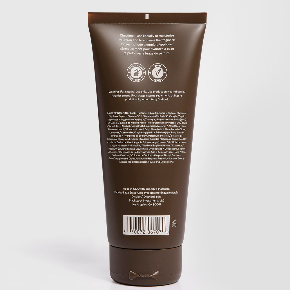 Fridays His Business lotion swatch reveals rich texture for daily use.