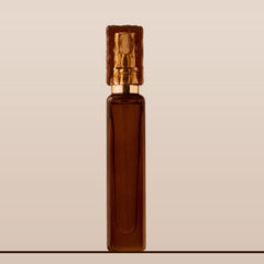 Fridays with Tab and Chance Traveler bottle front shows gourmand perfume vibe for evening wear