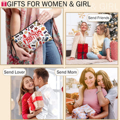 Friendship Makeup Bag has a gift-ready design, perfect for birthdays or Galentine's Day.