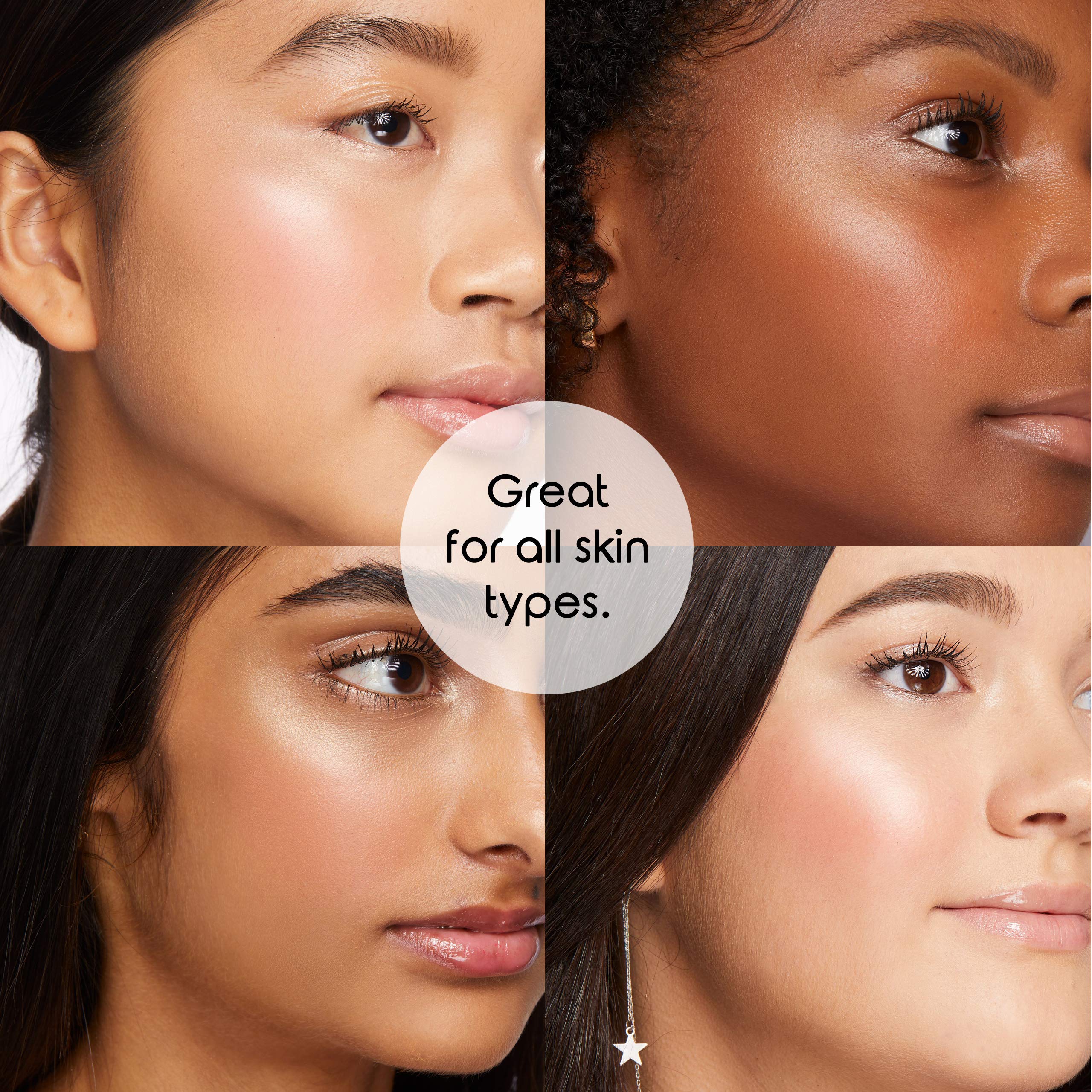 Frilliance Illuminating Cream high points on cheekbones provide subtle glow