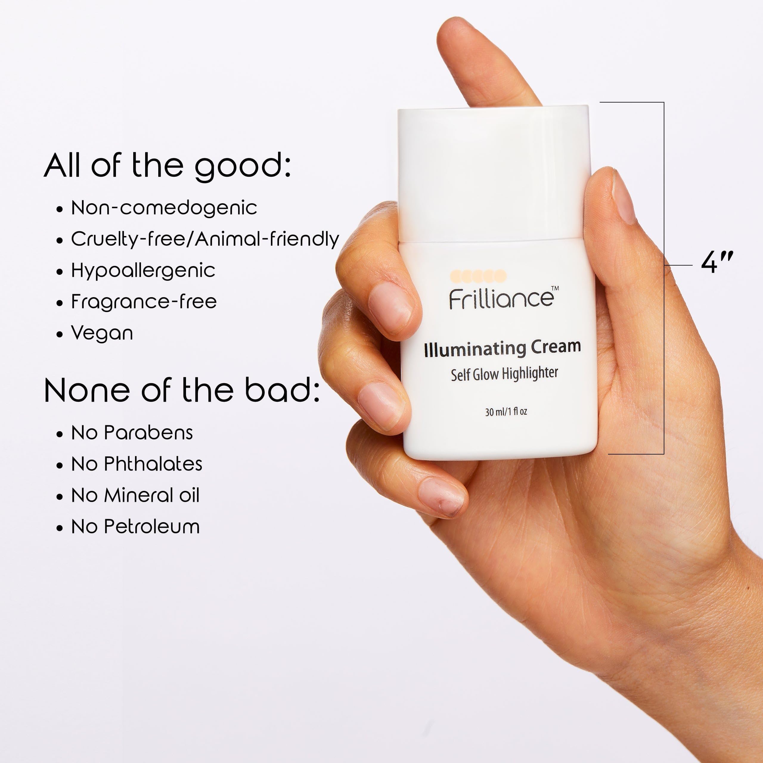 Frilliance Illuminating Cream tiny dot application targets high points