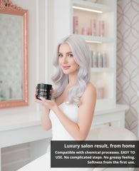 Frizzia Ultra Collagen Hair Mask after wash delivers glossy, smooth results.