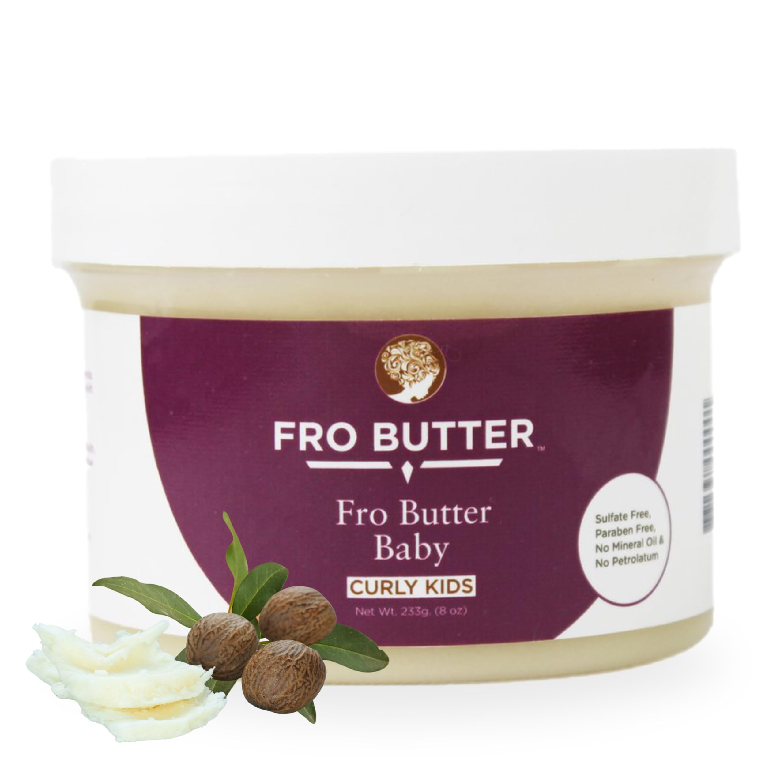 Fro Butter Hair Growth Treatment bottle pour showing detangler-ready formula