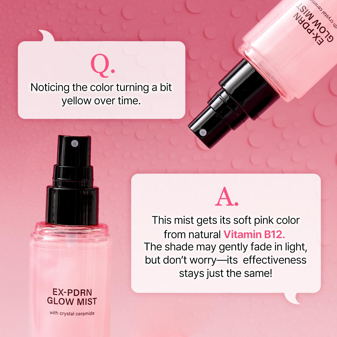 FROM ZERO EX-PDRN Glow Mist hibiscus chia white jelly mushroom textures