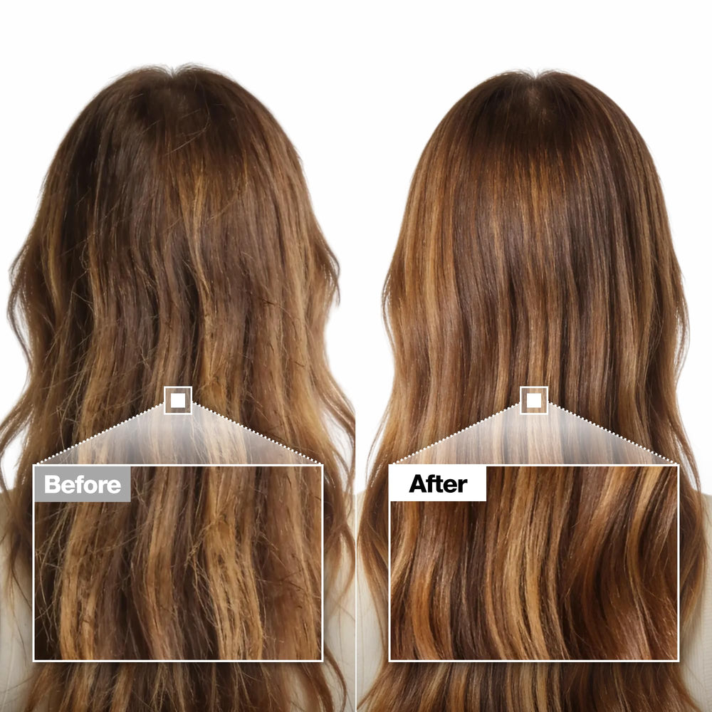 FromLabs keratin booster dispensing scoop showing convenient mixing at vanity
