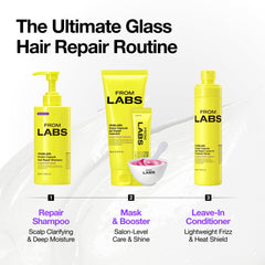 FromLabs protein capsule hair shampoo damage repair closeup on strands.